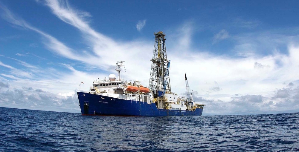 JOIDES Resolution. (Credit: Arito Sakaguchi &amp; IODP/TAMU) [Photo ID: exp344_036]